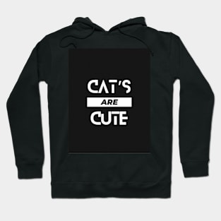 Cat’s are cute typography Hoodie